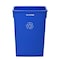 Alpine Industries 23 Gallon Blue Slim Recycle Bin ALP477-R-BLU  - alternate 6